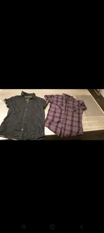 Lot de 2 chemises homme manches courtes taille m