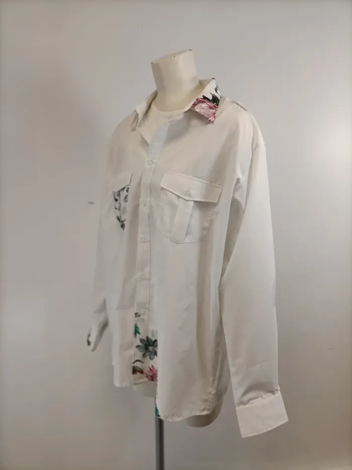 Chemise Gérard Darel Upcyclé - soie dahlia fleur - - photo numéro 2