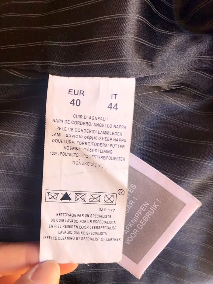 Veste en cuir d’agneau - photo numéro 3