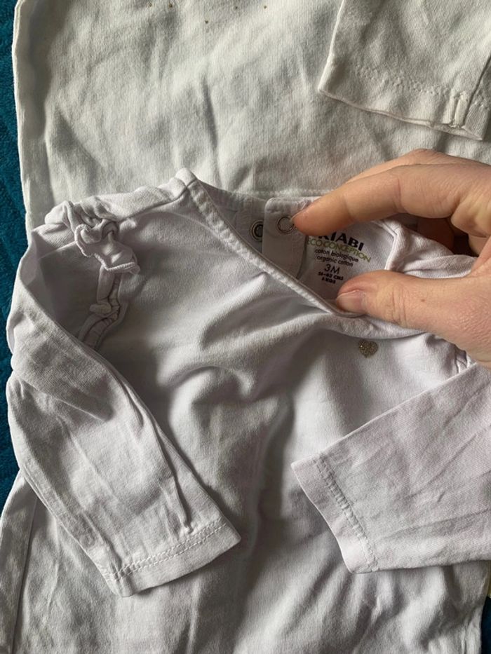 Lot 6 tee shirts fille 3 mois - photo numéro 2