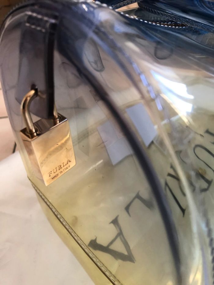Sac Candy bag bicolore jaune et bleu Furla - photo numéro 8