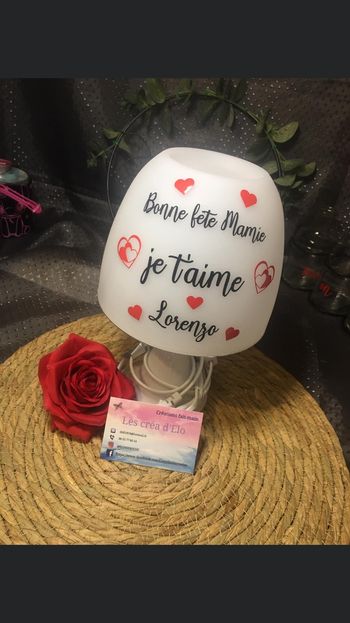 Lampe personnalisé fête des mamies