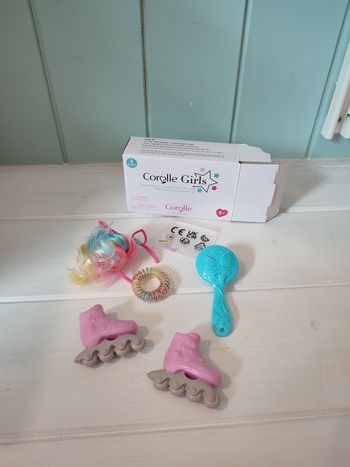 Ensemble Accessoires Coiffure Arc-en-ciel pour poupée Corolle Girls