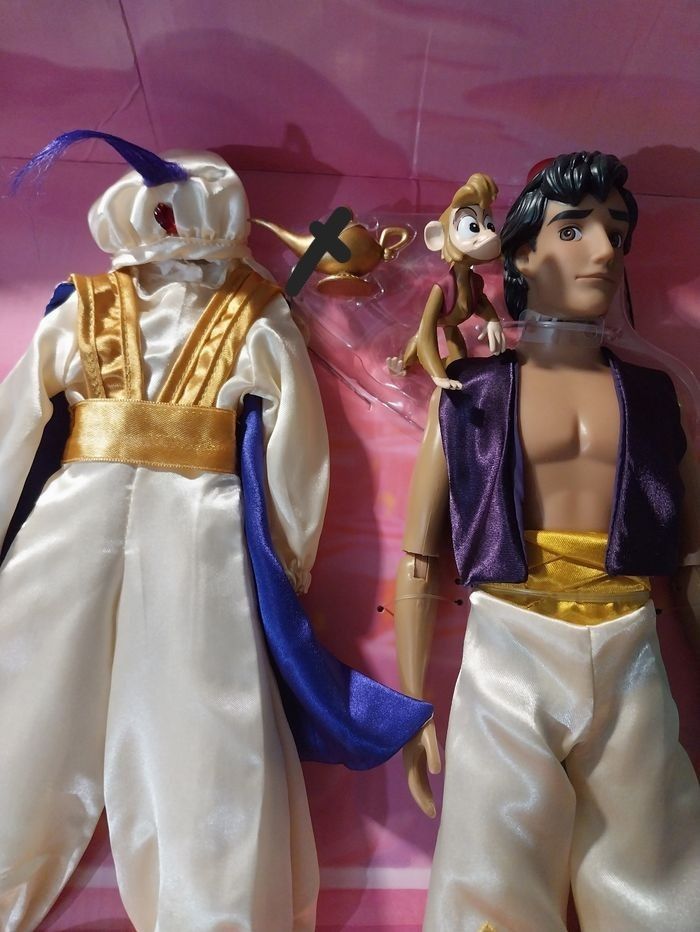 Poupée Aladdin deux tenues classique et Prince Ali et Abu- Coffret de poupées Disney - photo numéro 2