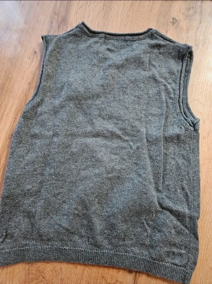Pull sans manche gris verbaudet 5 ans - photo numéro 3