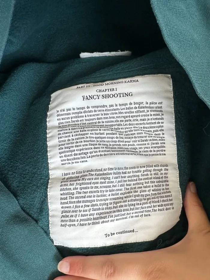 Sweat Jacker Part III Chapitre 1 bleu canard taille L - photo numéro 9