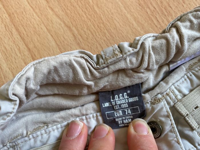 Beau pantalon beige/crème LOGG T. 12 mois/74 cm garçon TBE - photo numéro 5