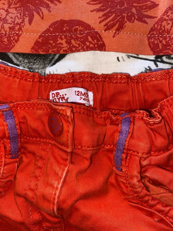 Ensemble t-shirt et pantalon, taille 12 mois, marque Dpam. - photo numéro 5