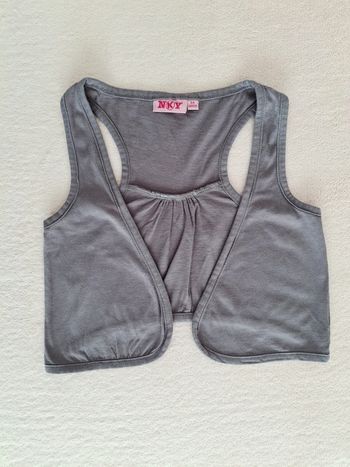 Gilet boléro sans manche 6 ans NKY gris