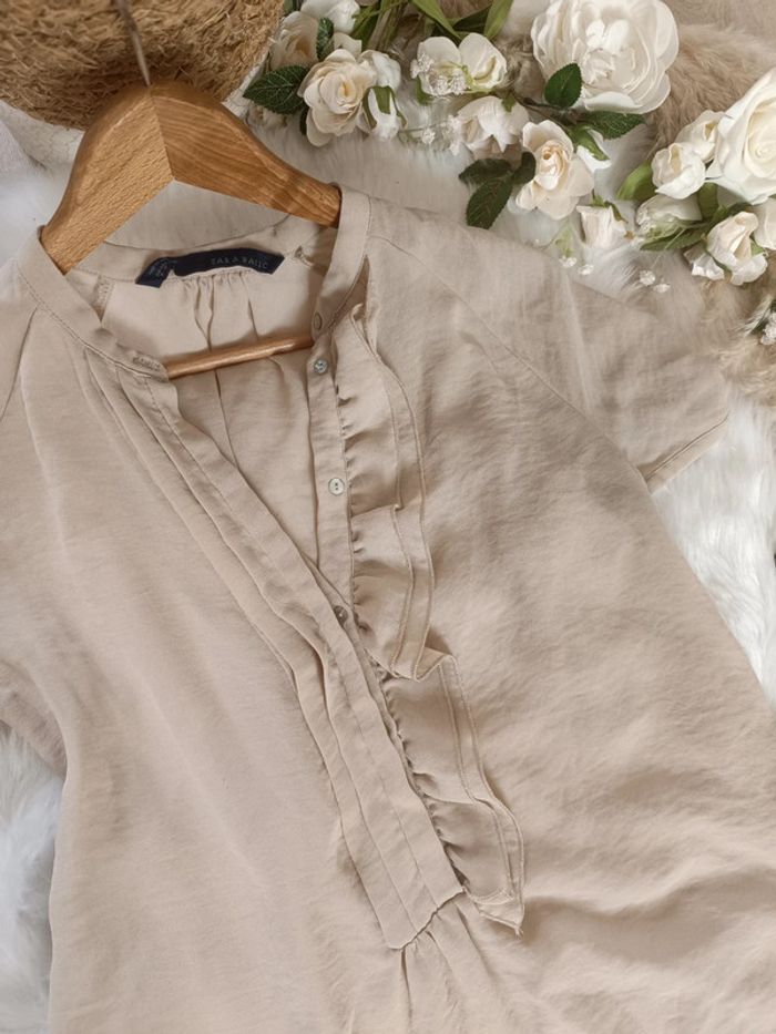 Jolie haut beige Zara taille M - photo numéro 2