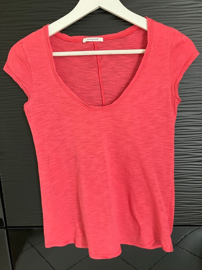 Lot de 2 t shirt rose et noir Promod XS - photo numéro 3