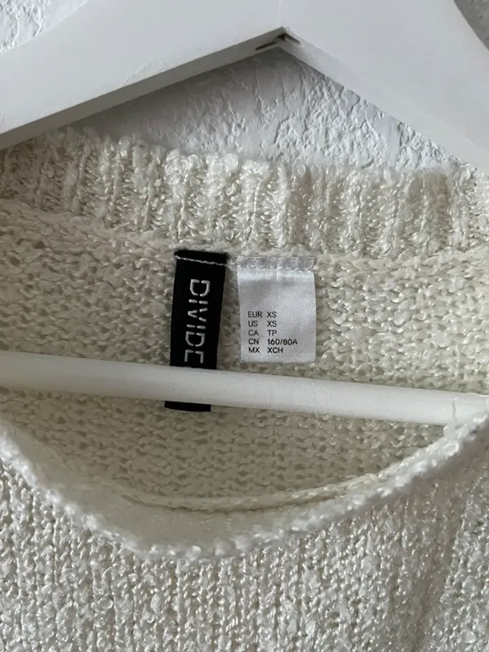 Pull en maille écru H&M Divided – Taille XS - photo numéro 3