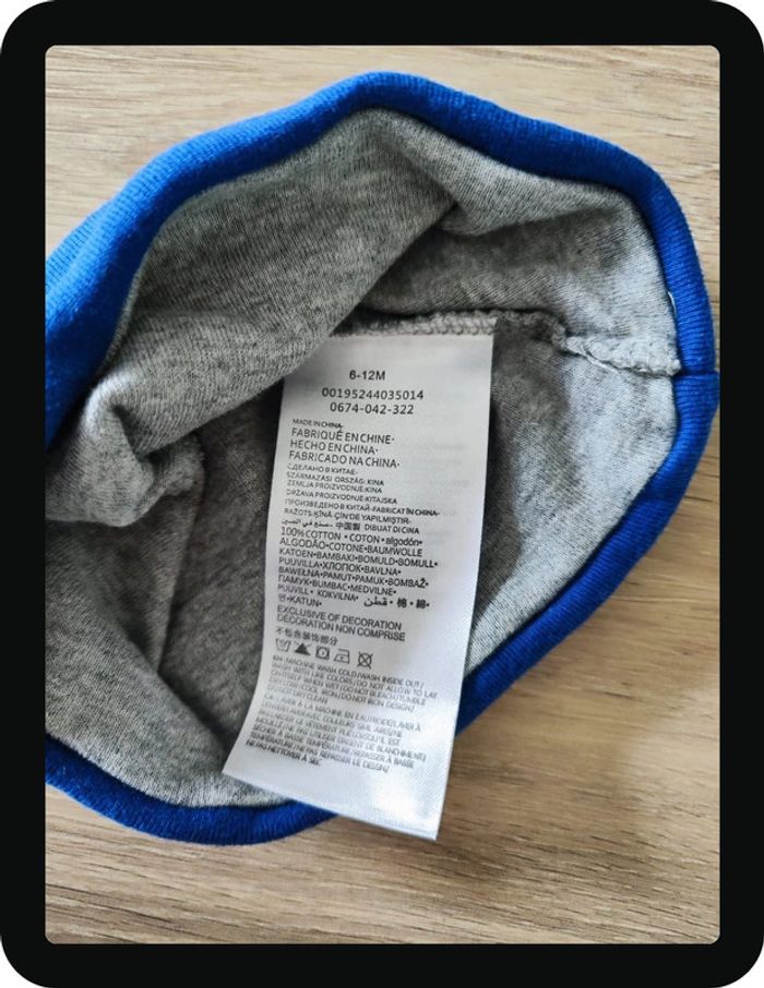 Bonnet gris et bleu Nike 6-12 mois - photo numéro 3