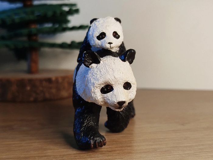 PAPO panda et son bébé Figurine Animal de la savane