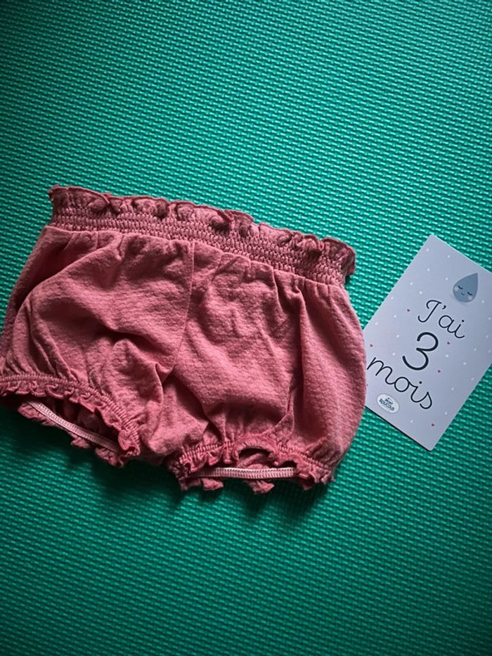 Short bloomer Obaibï rose foncé 3M