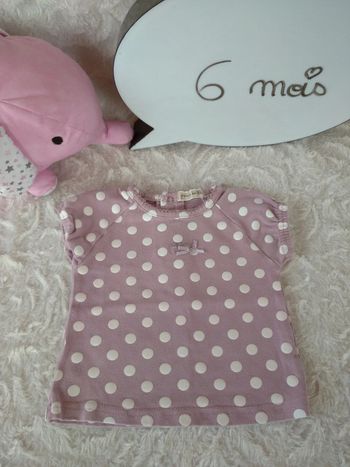Tee shirt chemise manches courtes Fille 6 mois Grain de blé