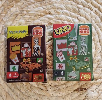 Jeux de cartes Uno & Pictionary Burger King