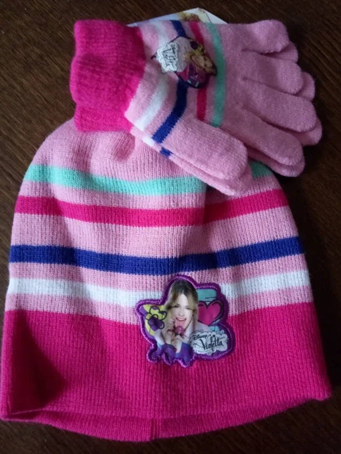 Bonnet gants Violetta fille