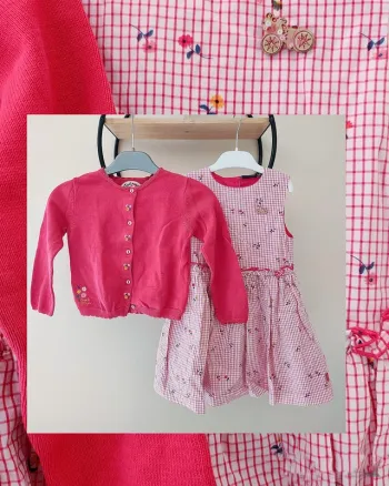 4 ans ensemble sergent major robe + gilet assorti