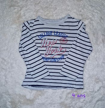 T-shirt manches longues garçon 4 ans