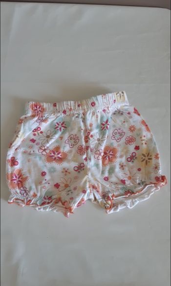 Short + t-shirt fille 9 mois