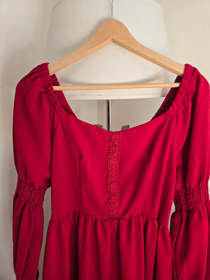 Robe costume medieval rouge femme