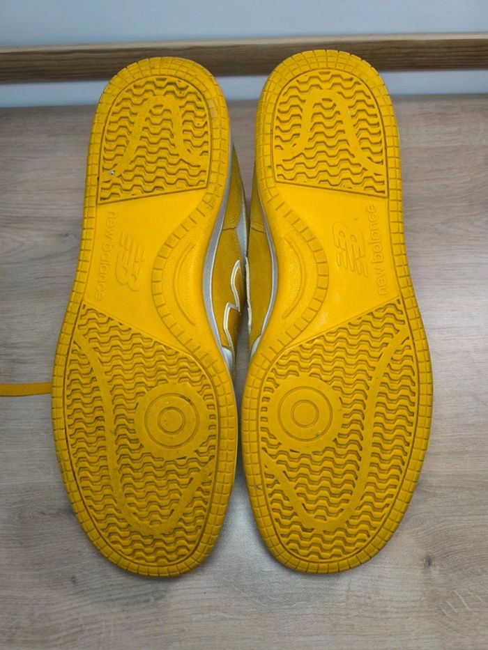 Baskets New Balance 480 jaune moutarde et blanche pointure 46.5 comme neuves - photo numéro 8