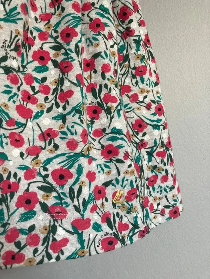 Robe hiver fleurs Petit Bateau 12 ans – Neuve - photo numéro 4