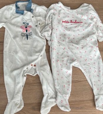 Lot de deux pyjama velours 74 cm