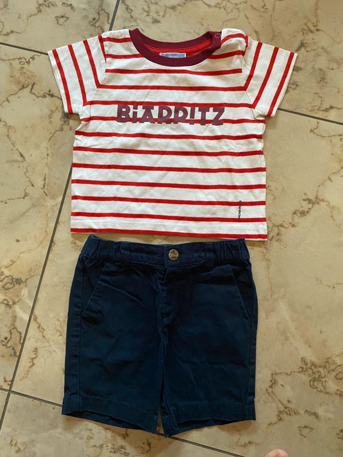 Ensemble Jacadi short et t-shirt 18 mois