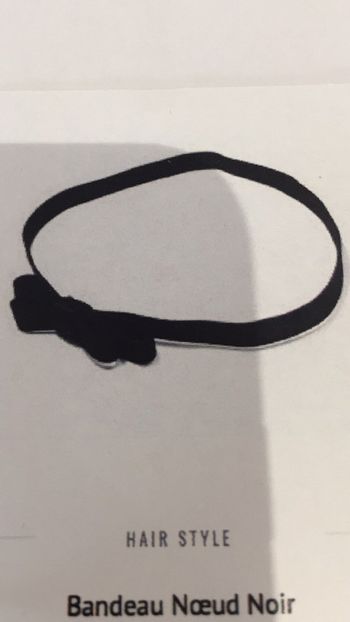 Bandeau cheveux noeud noir