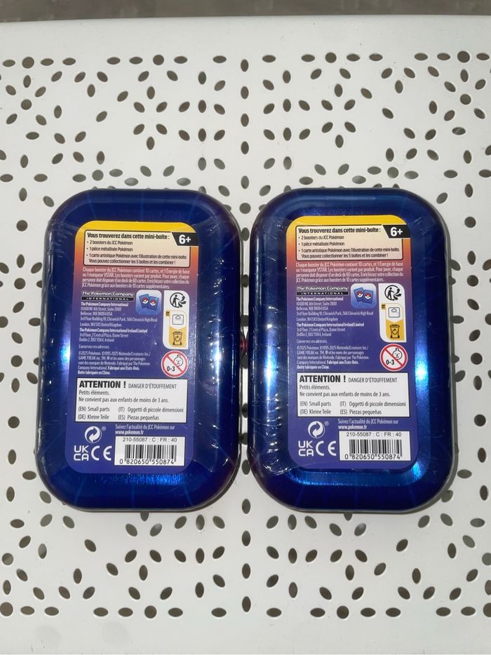 Lot De 2 Mini Tins Pouvoirs de Kanto Scellés - Mewtwo & Mew - photo numéro 2