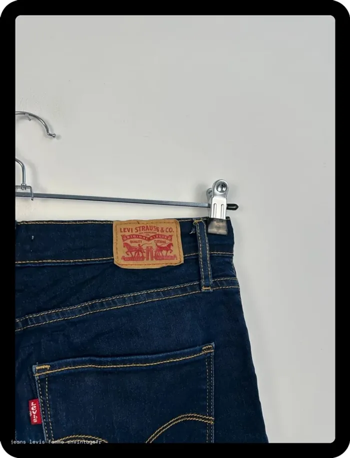 Jean Levi's Femme Marine | 721 High Rise Skinny | Taille W30 L30 FR40 | Très Bon État | BP62 - photo numéro 9