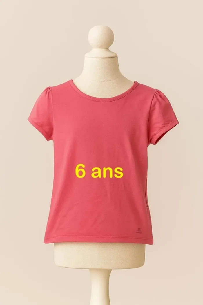 Tee shirt manche courte rose Domyos Taille 6 ans