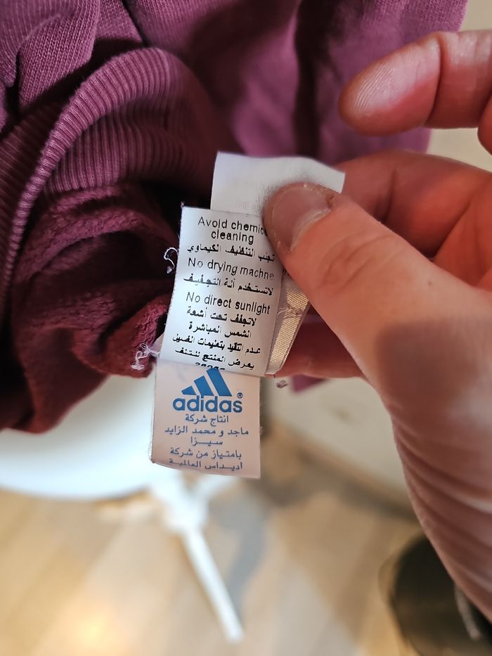 sweat adidas vintage bordeaux violet capuche taille m - photo numéro 6