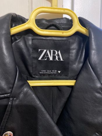 Veste en cuir noir