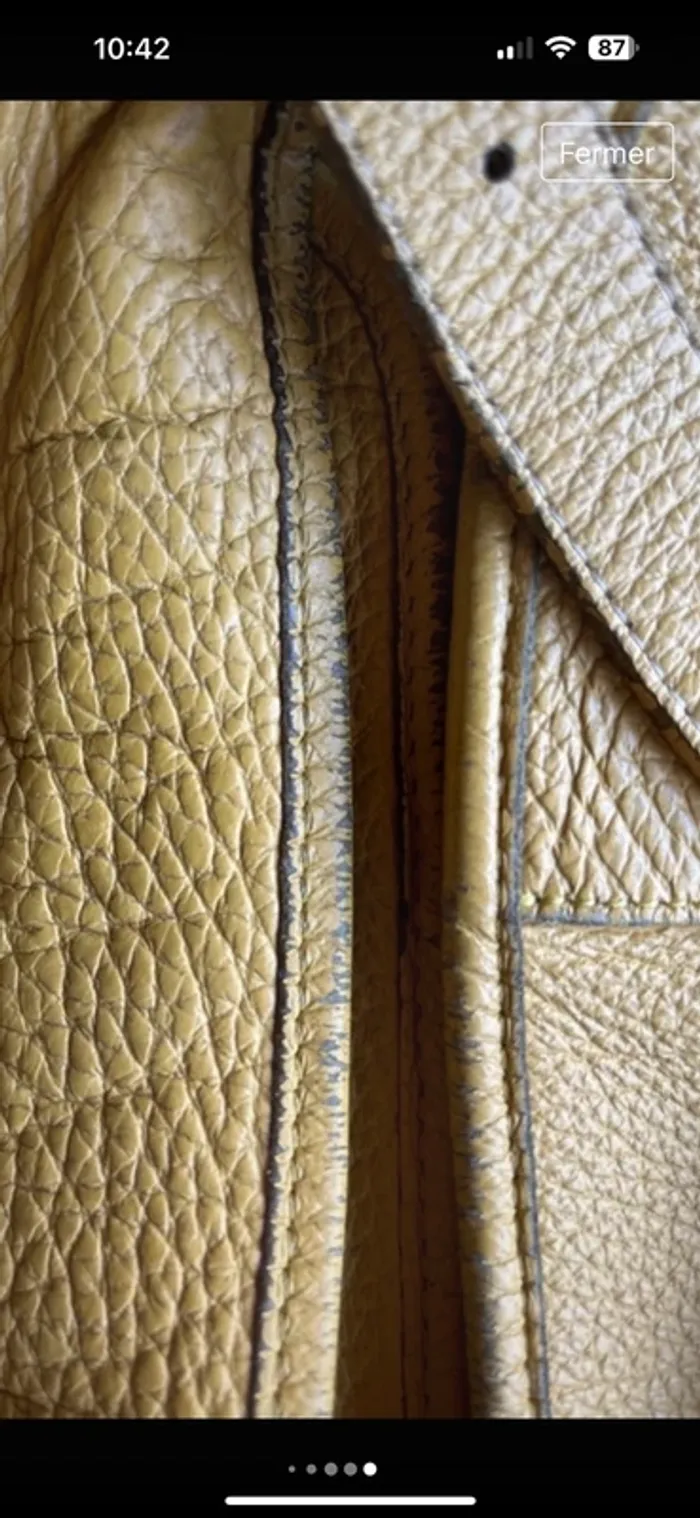 Véritable sac besace vintage #upla moutarde - photo numéro 18