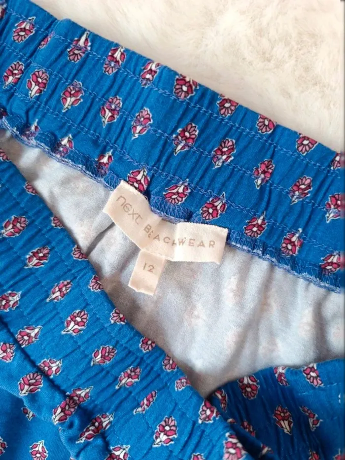 Combishort bleu imprimé fleuri – Next Beachwear – Taille 40 - photo numéro 4