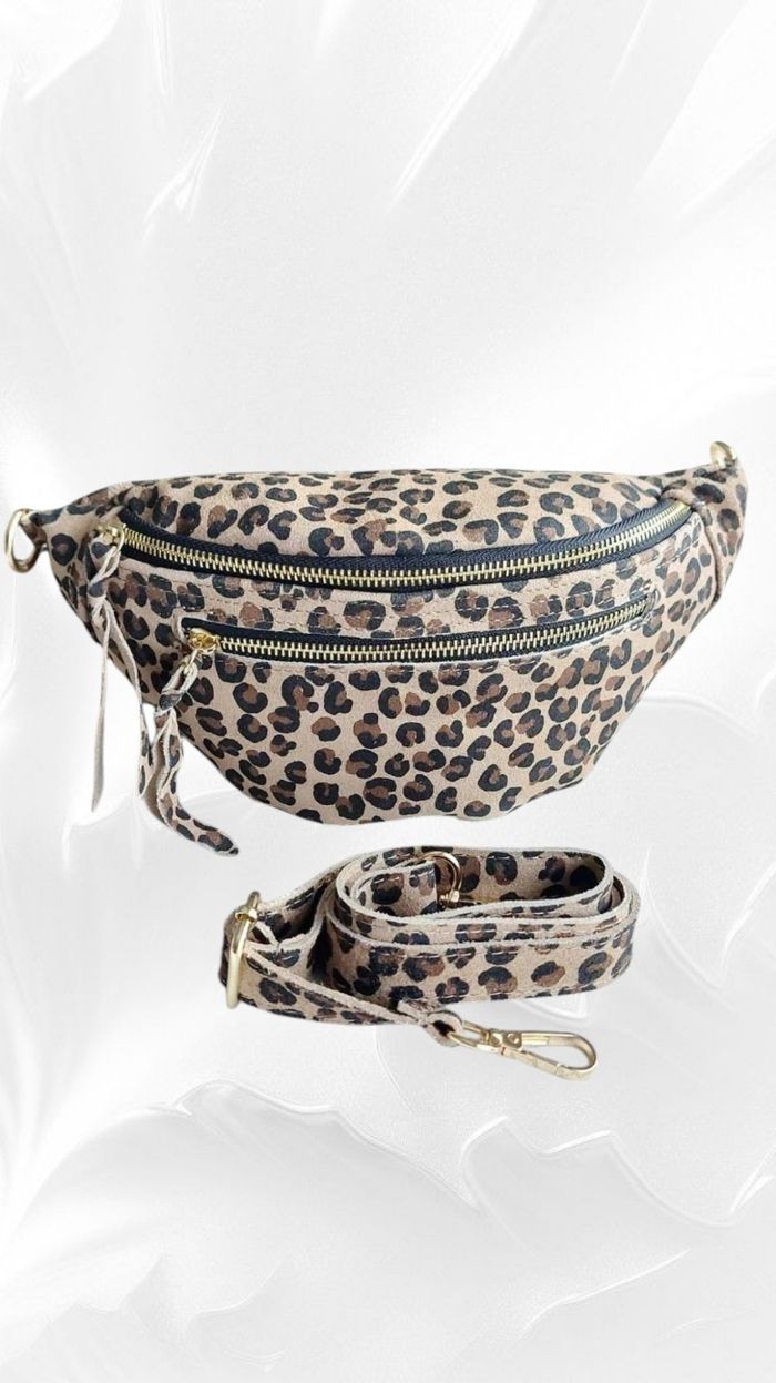 Sac banane daim léopard