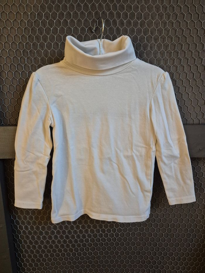 Sous-pull col roulé blanc t. 3 ans Tape à l'œil