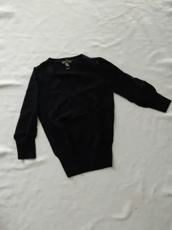 Pull noir Mango col V TM