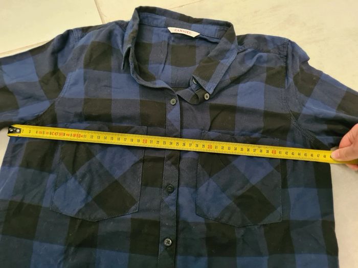 Blouse chemise bleu - marque Camaïeu - photo numéro 8