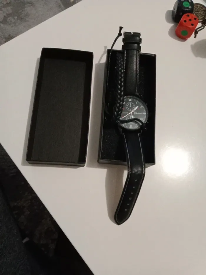 Montre a quartz ronde 6 bracelets