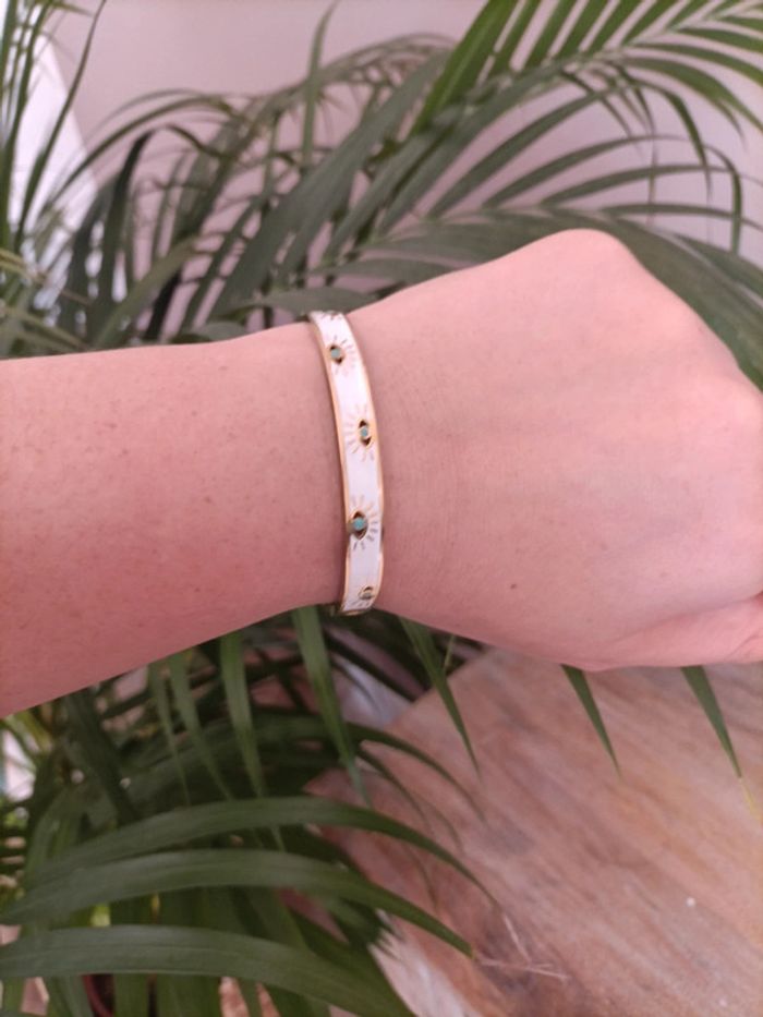 Ensemble de bijoux en acier doré'Oeil du Diable' - photo numéro 8