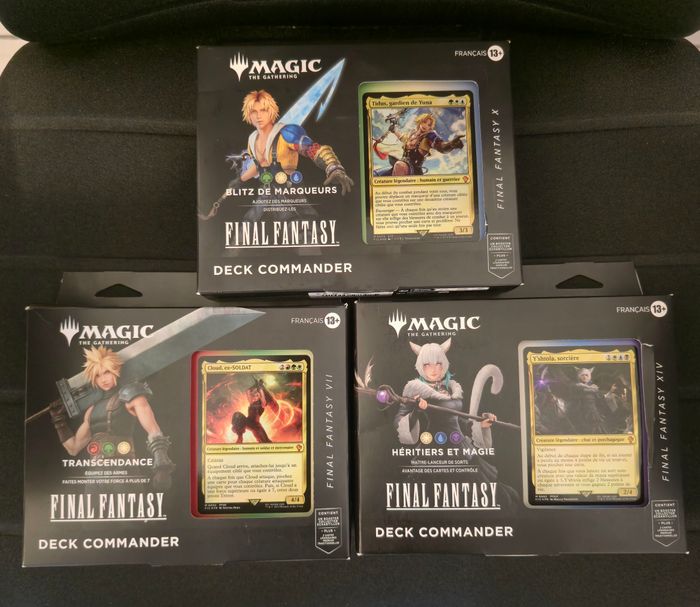 Lot de 3 Deck Commander Final Fantasy Blitz/Hériters/Transcendance (Petits Chocs) Magic the Gathering