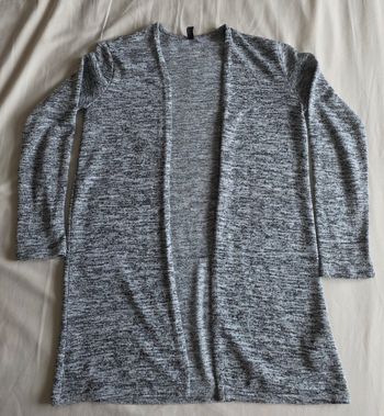 ​Gilet Long Fluide H&M Divided Gris Chiné XS 