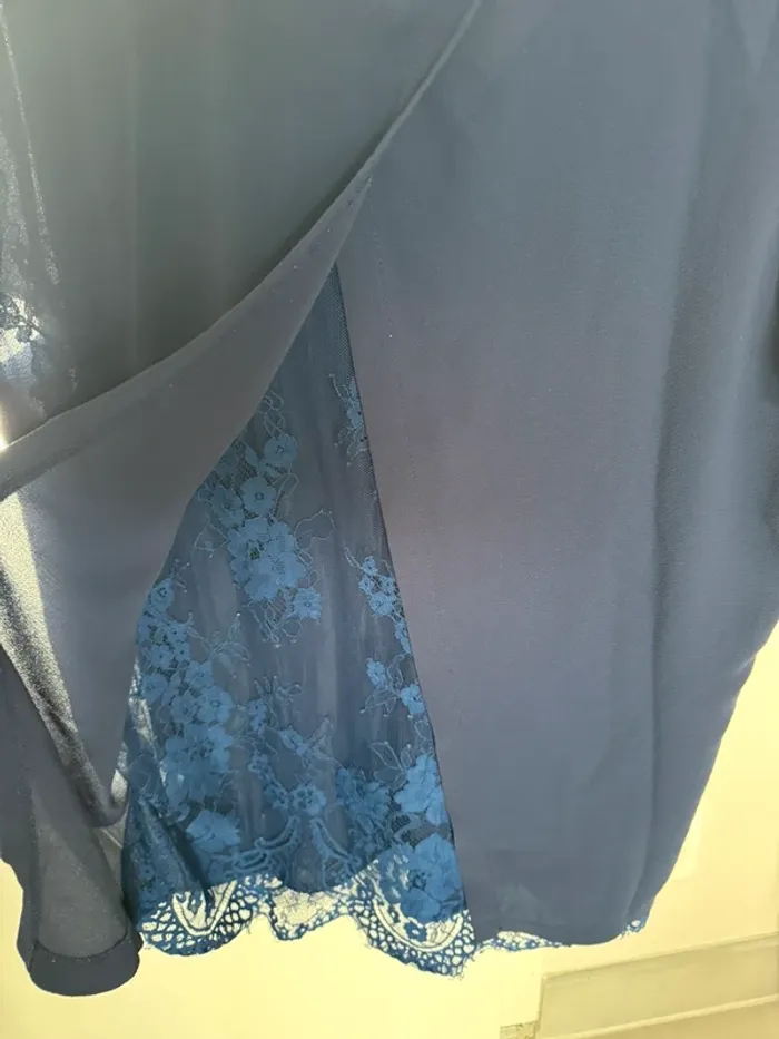Chemisier It Hippie bleu dentelle - photo numéro 4