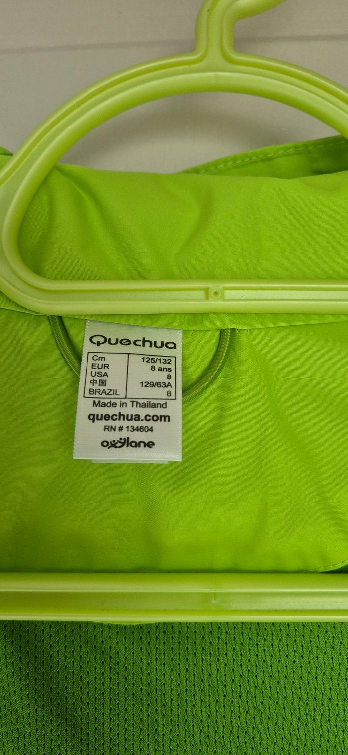 Coupe vent multi-usages multipoches vert flashy 8 ans - photo numéro 4