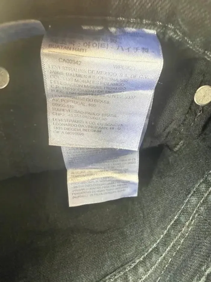 Jeans Levi's W38 FR48 L34 coupe droite noir Homme Men pan570b - photo numéro 6