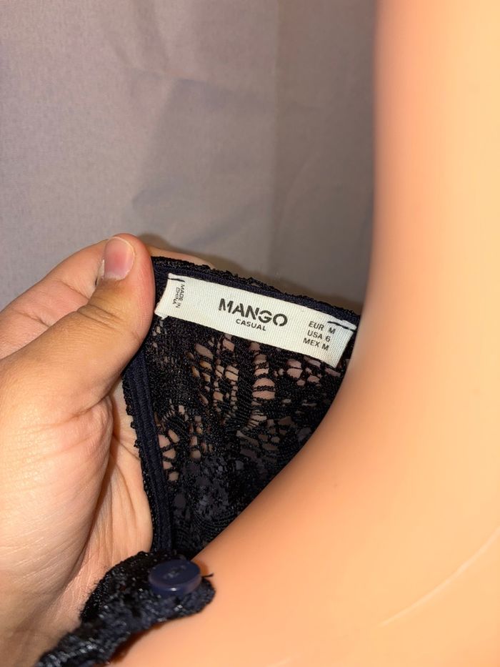 Superbe Robe Courte en Dentelle Noire Mango Casual (Taille M) - photo numéro 10